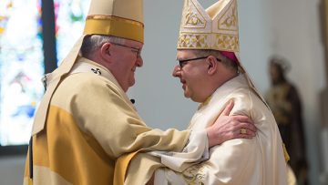 Archbishop-Bernard-Longley-shares-an-embrace-with-his-newly-ordained-Auxiliary-Bishop-Robert-Byrne