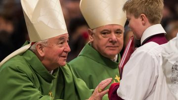 Chorister-speaks-to-Cardinal-Nichols-in-St-Peter-s-Basilica