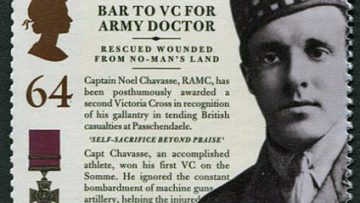 London 1908 Olympian Noel Chavasse VC and Bar on Royal Mail Stamp