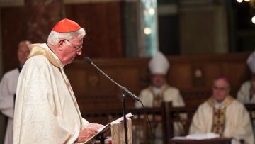 Cardinal bids fond farewell to Bishop Alan Hopes