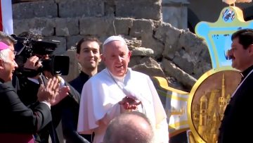 Pope prays in Mosul for victims of war and violence in Iraq