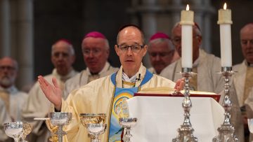 New Bishop of Arundel & Brighton calls for care for those in need and a growth in holiness, as he begins ministry.